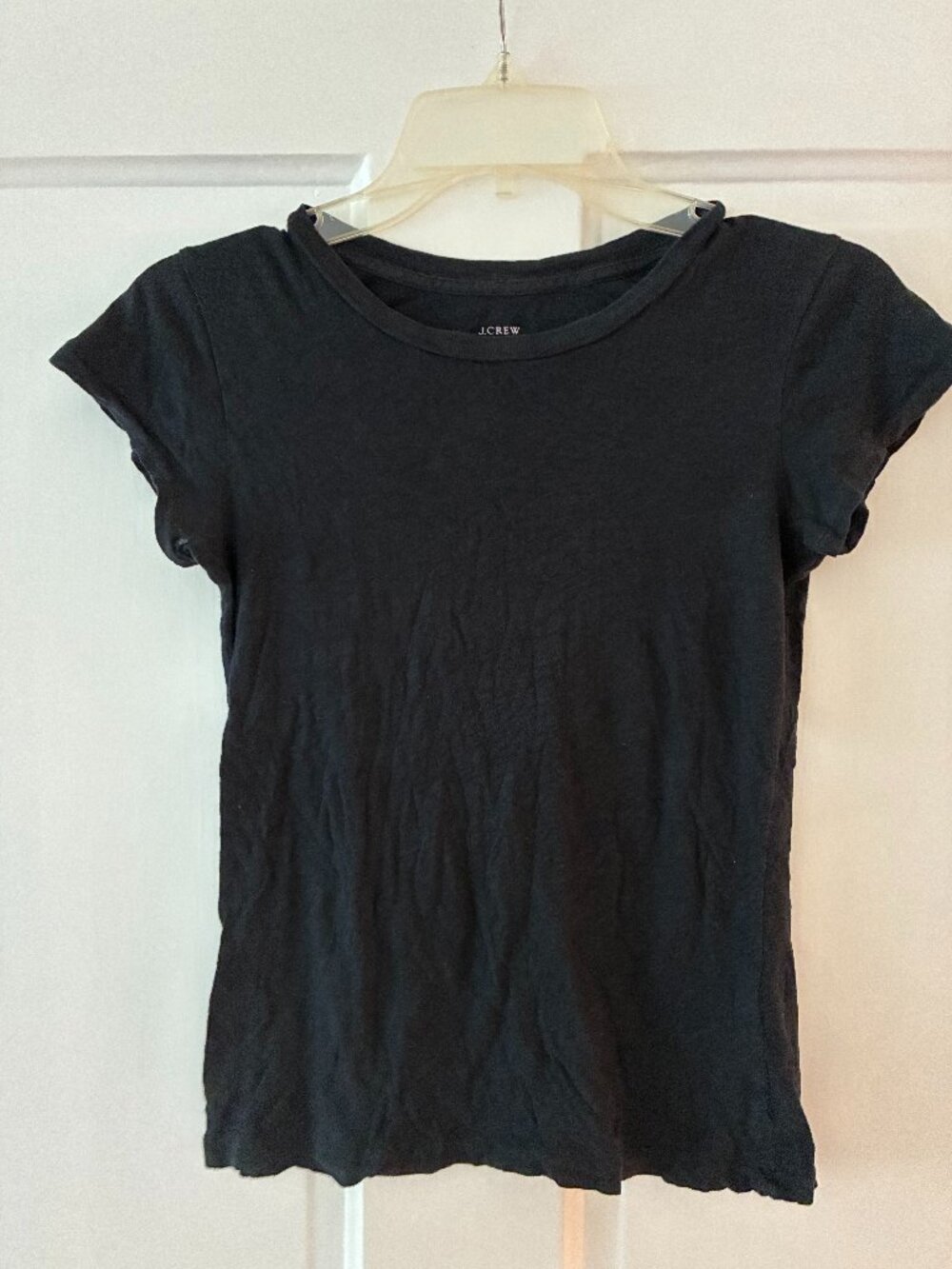 J.Crew Vintage Cotton Black Crewneck Tee T-Shirt XXS
